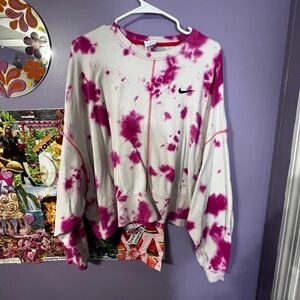 Nike tie dye pink sweatshirt